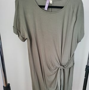 Alya Knot Front T-Shirt Dress